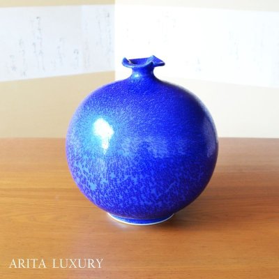 Photo1: Vase Ruri Blue | Kusuo Baba's work in Shinemon Kiln