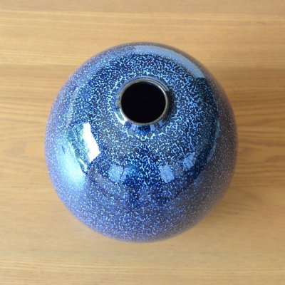 Photo2: Vase Ginga Deep Blue | Kusuo Baba's work in Shinemon Kiln