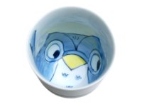 Yunomi Tea Cup for Green Tea Yume fukurou Owl (Blue)