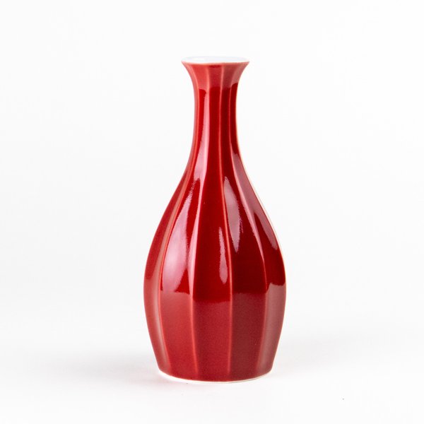 Photo1: Sake Bottle Tokkuri Benisai Red (1)