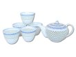 Photo1: Tea set for Green Tea 1 pc Teapot and 5 pcs Cups Suisho seigaiha (1)